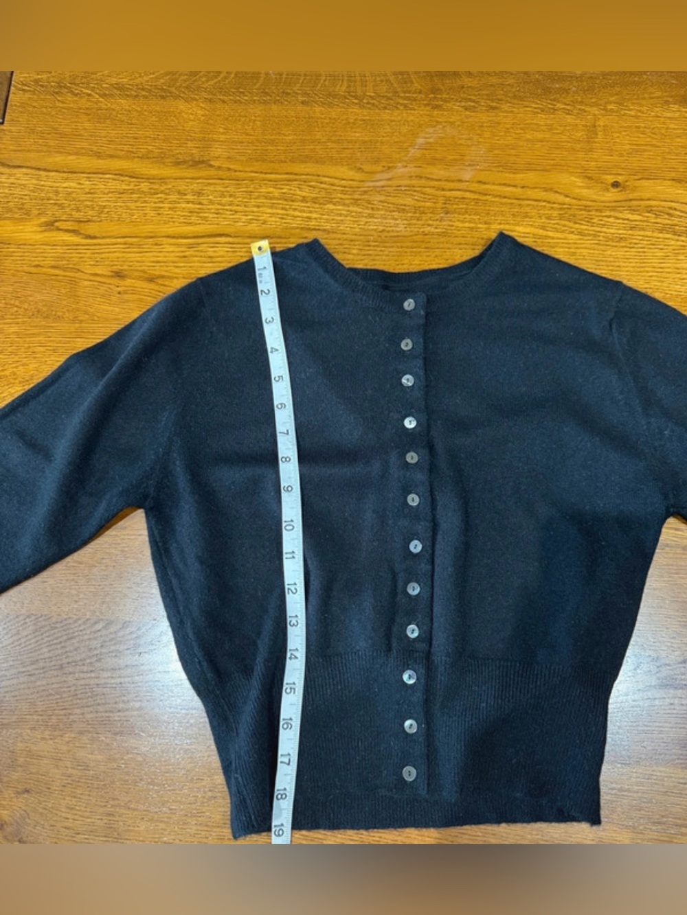 Brora Cropped Cashmere Cardigan in Black - Picture 5 of 11